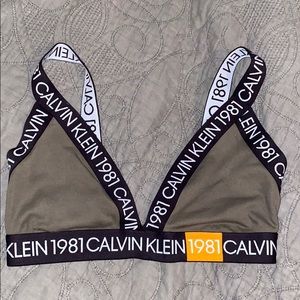 Calvin Klein Army Green Bralette